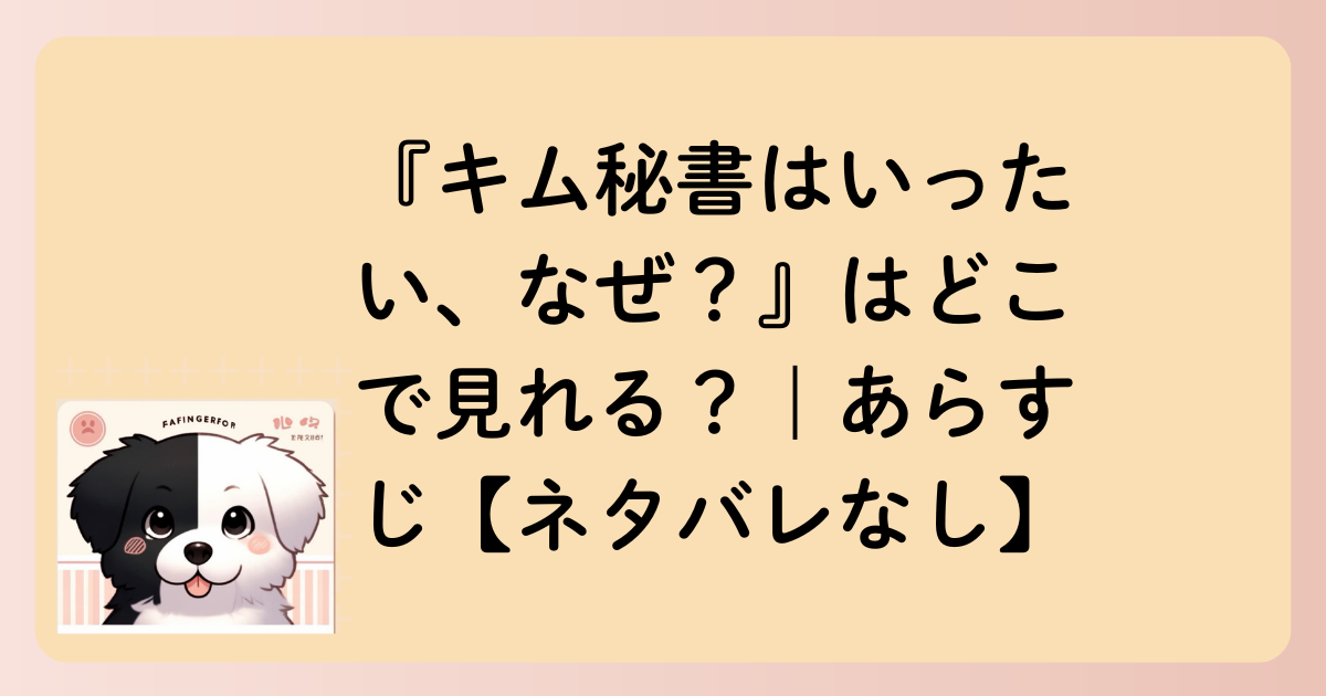 『キム秘書はいったい、なぜ？』はどこで見れる？｜あらすじ【ネタバレなし】の文字イラスト