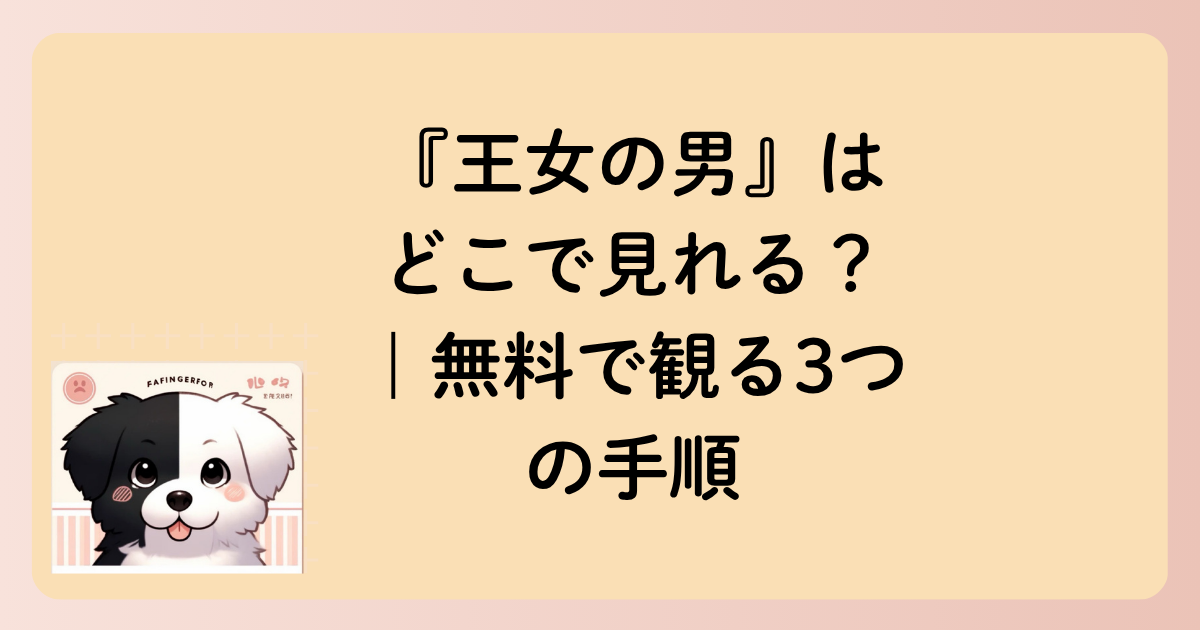 『王女の男』はどこで見れる？｜無料で観る3つの手順の文字イラスト