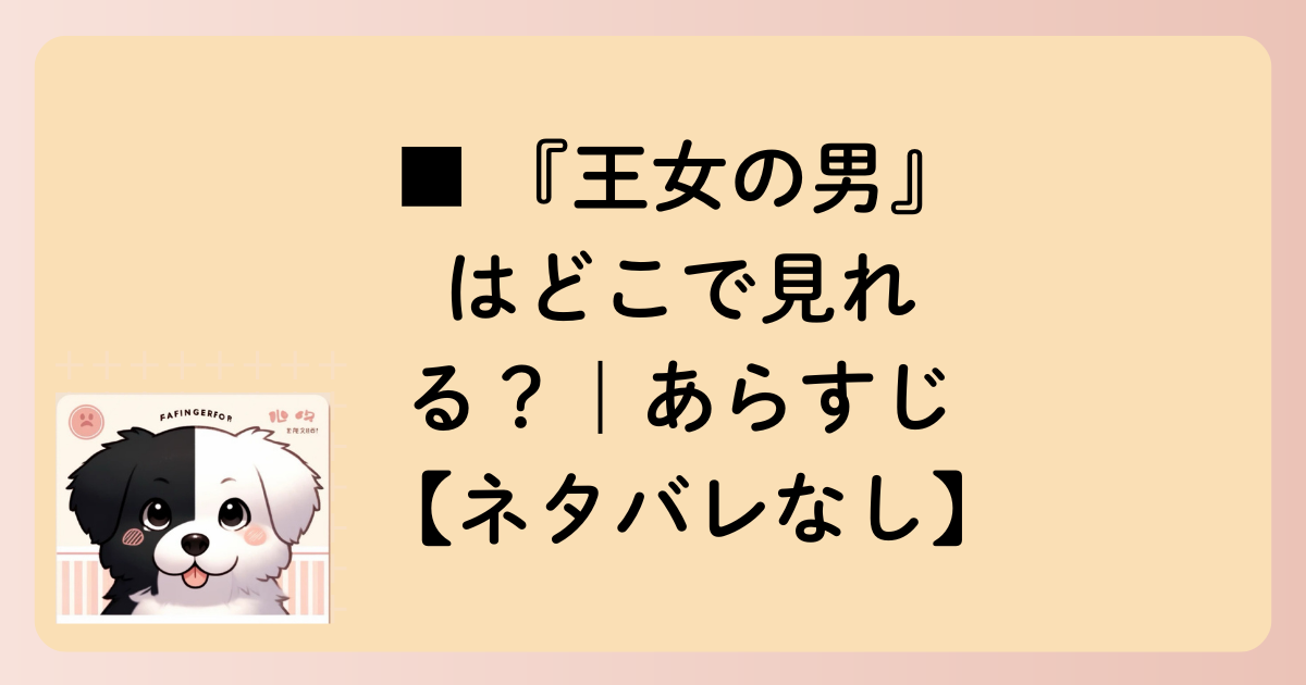 ■ 『王女の男』はどこで見れる？｜あらすじ【ネタバレなし】の文字イラスト